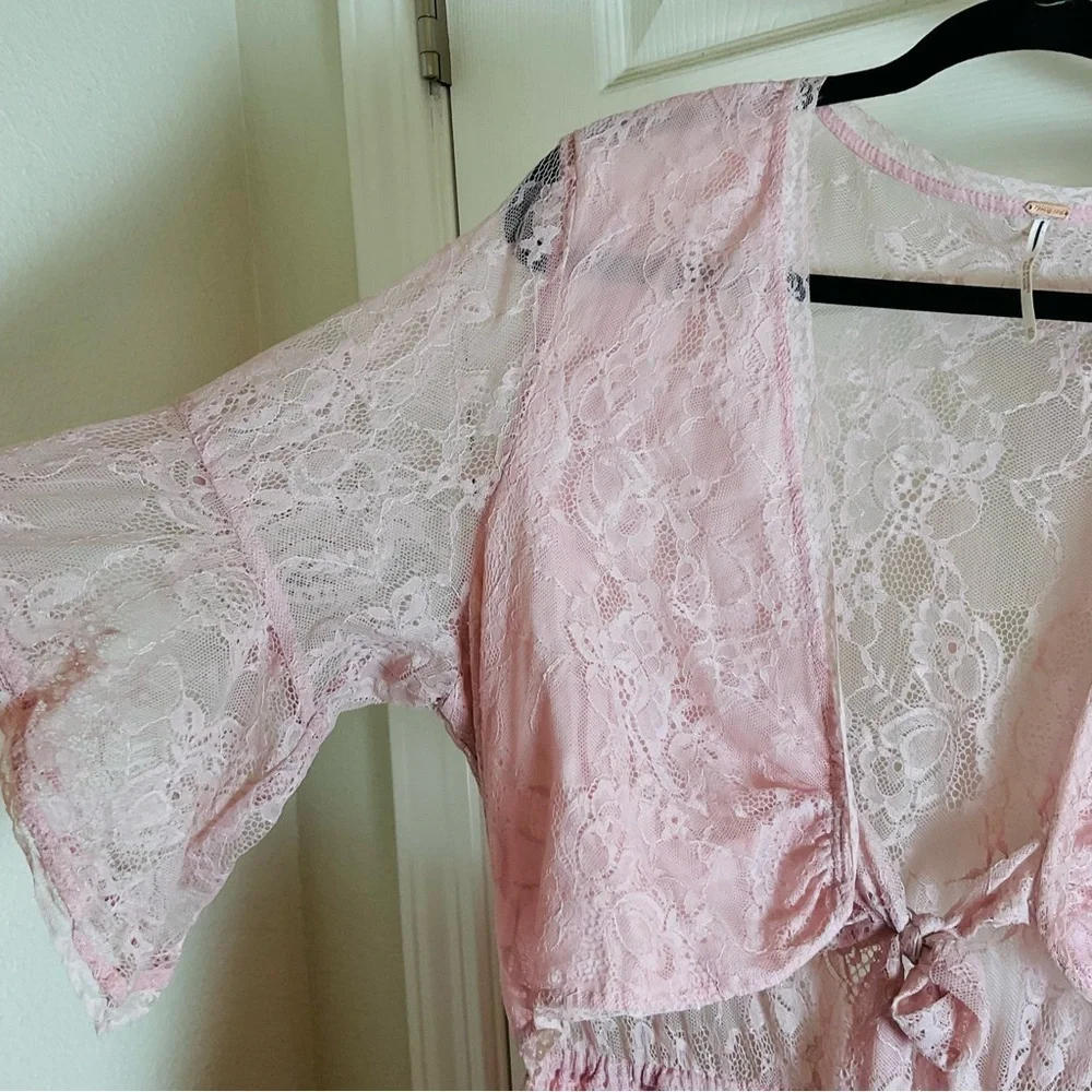 NWOT Free People LaLa Lace Cutout Dress Pink XL Boho Fairy - Picture 5 of 12